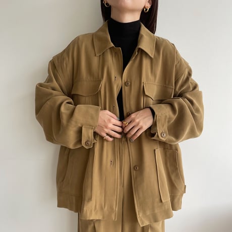 【nokcha original】2way military jacket/olive khaki_no0233