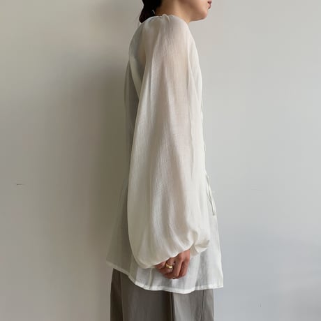 《予約販売》lady sheer blouse/2colors_nb0133