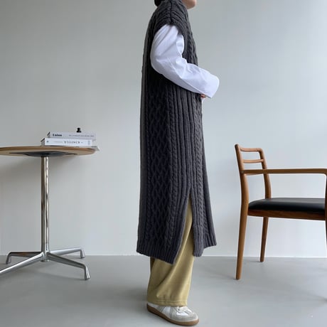 《予約販売》long knit vest/2colors_nt1090