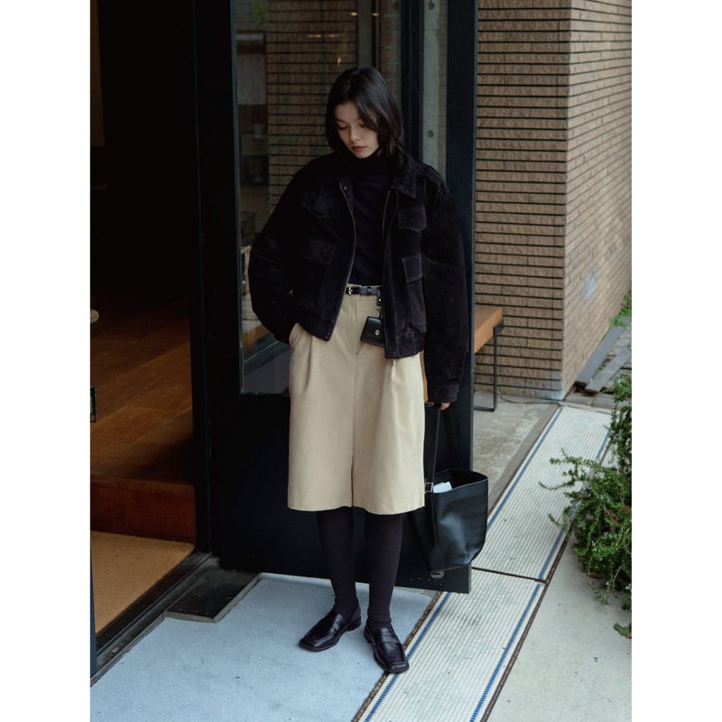 quilting liner real suède jacket/black 3rd RESTOCK 】- AUTHENTIC series - quilting liner real suède