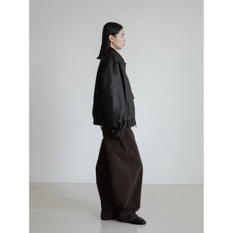 《予約販売》vintage like  fake leather jacket/2colors(unisex)_no0469