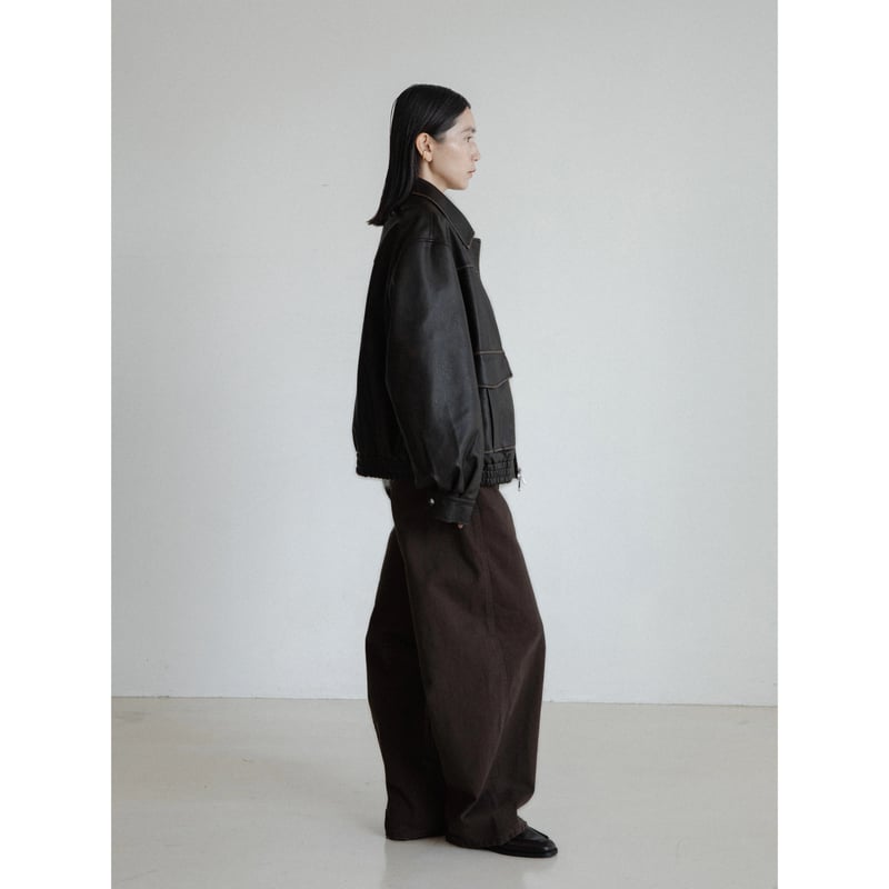 ジャケット・アウター NOKCHA vintage like fake leather jacket 予約販売》vintage like fake leather jacket/2colors