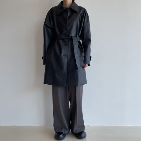 《予約販売》raglan eco leather jacket/2colors_no0361