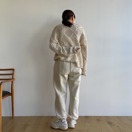 《予約販売》pattern low gauge knit/2colors_nt1614