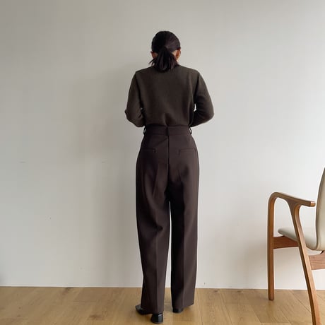 【nokcha original】relaxy pants/deep brown_np0694