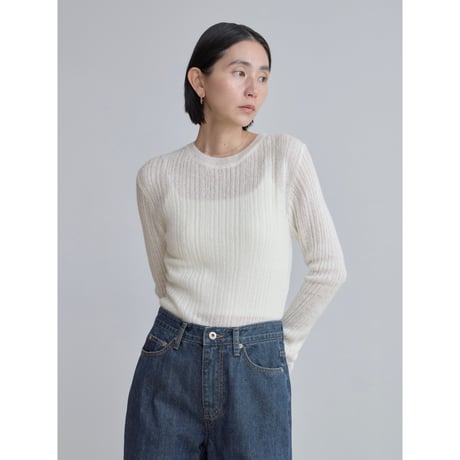 《予約販売》sheer lib knit tops/3colors_nt2493