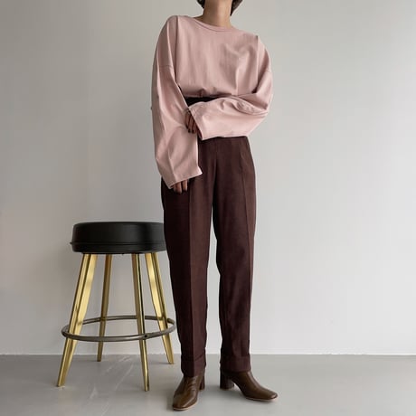 【nokcha original】roll up tapered pants/purple brown_np0461