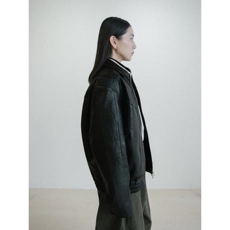 《予約販売》accent fake leather jacket(unisex)_no0503