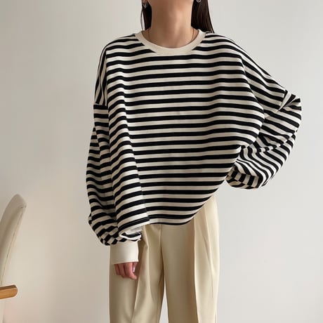 《予約販売》border over mtm/2colors_nt1293