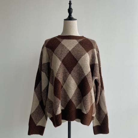《予約販売》argyle soft knit/2colors_nt1121