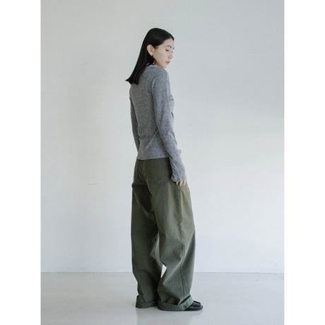 《予約販売》high neck button tops/2colors_nt2456