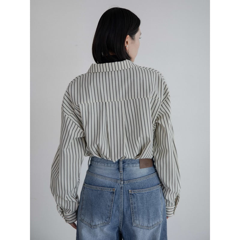 予約販売》stripe over mannish shirt/2colors_nb0281