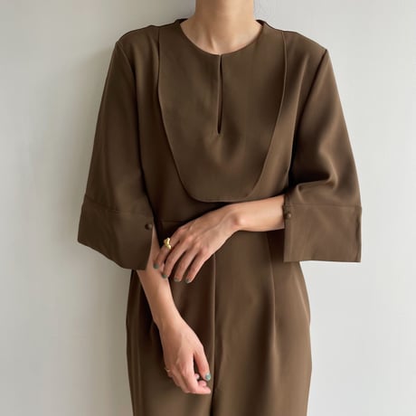 【nokcha original】rich jumpsuit/brown_np0670