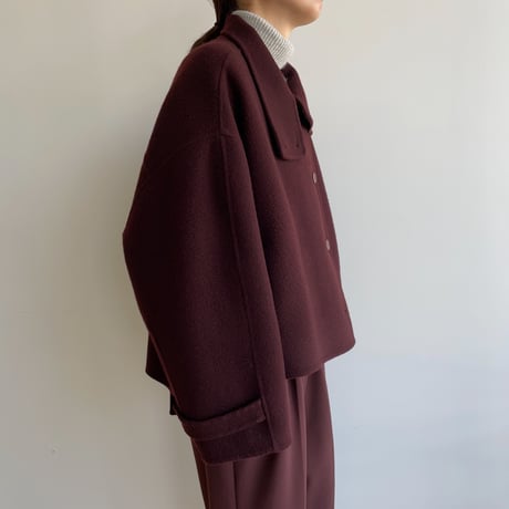 【nokcha original】HAND MADE 4way over half coat/wine_no0243