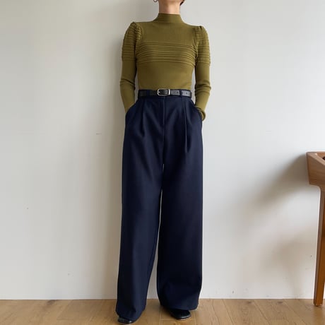 《予約販売》material tuck wide pants/3colors_np0711