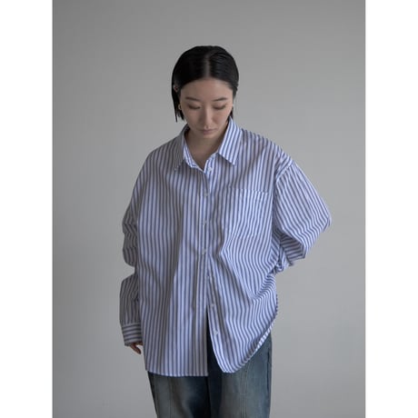 《予約販売》double stripe over shirt/2colors_nb0265