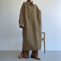 【nokcha original】HAND MADE herringbone over wool coat/beige_no0160