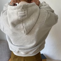 【nokcha original】label hood pullover/oatmeal_nt0724