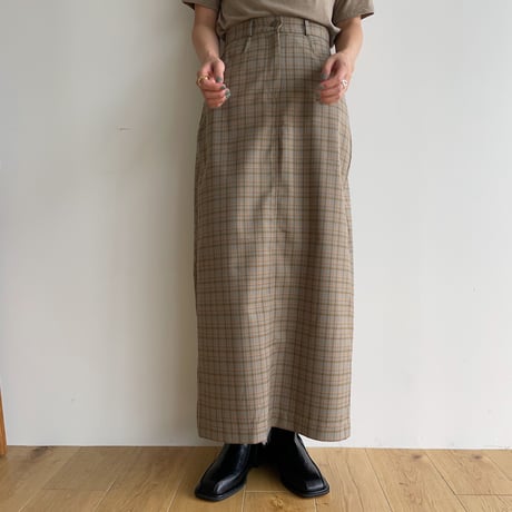 《予約販売》check long skirt/2colors_ns0071