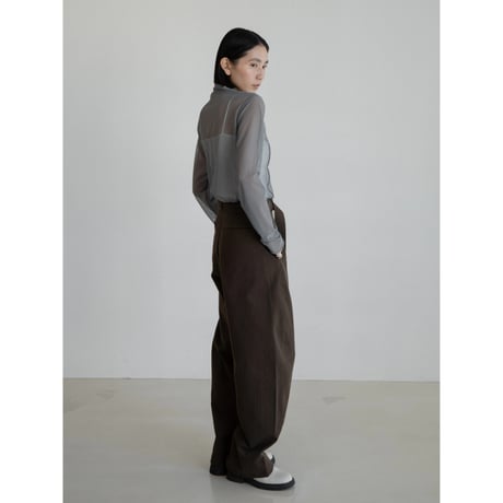 《予約販売》accent hem sheer tops/3colors_nt2243
