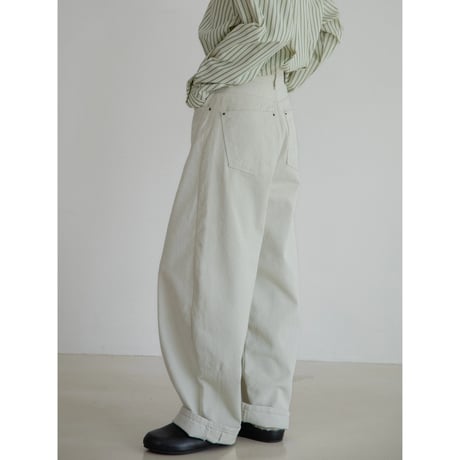 《予約販売》rich mannish oval pants/ ivory_np1073