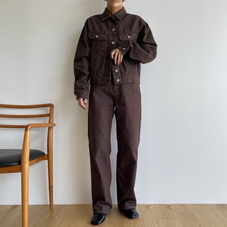 《予約販売》brown denim jacket_no0245