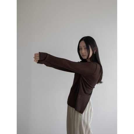 《予約販売》back accent linen knit tops/3colors_nt2050