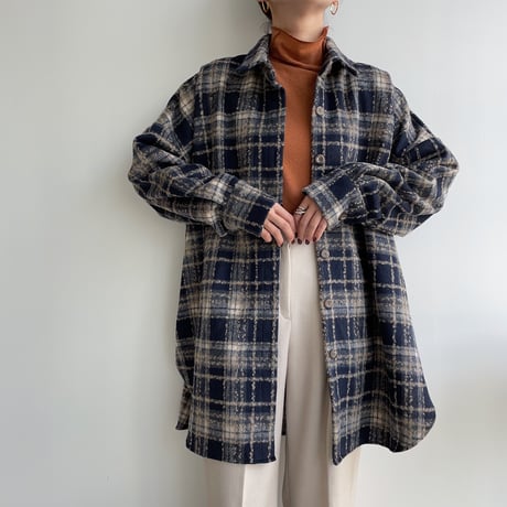 《予約販売》wool check shirt jacket_no0169