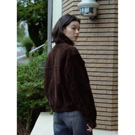 【 RESTOCK 】- AUTHENTIC series - quilting liner real suède jacket/vintage brown_an0049