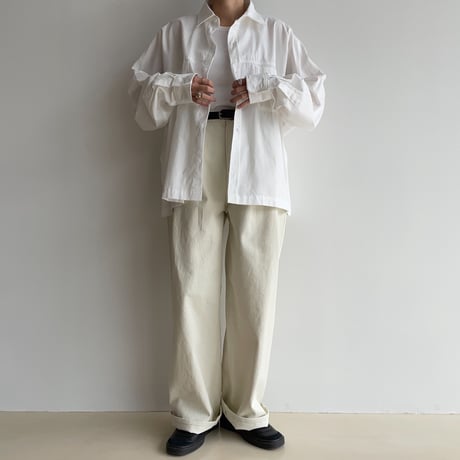 《予約販売》over cotton shirt/2colors_nb0218