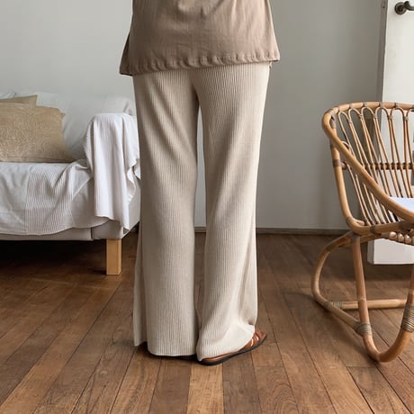 【nokcha original】quality linen knit pants/oatmeal_np0212