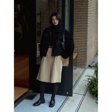 【 RESTOCK 】- AUTHENTIC series - quilting liner real suède jacket/black_an0050