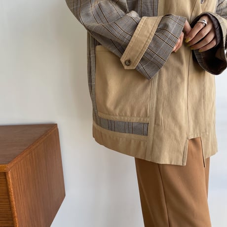【nokcha original】quilting liner check jacket_no0162