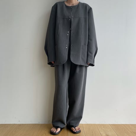 【nokcha original】mannish jacket/melange gray_no0313