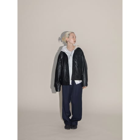 - AUTHENTIC series - old like eco leather jacket/black_an0001