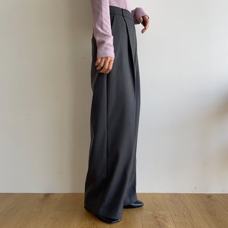 《予約販売》material tuck wide pants/3colors_np0711