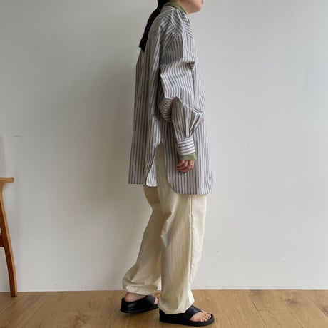 【nokcha original】stripe over shirt/2colors_nb0118