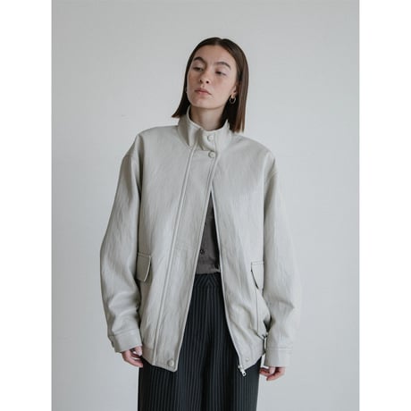 《予約販売》mannish glossy leather like jacket/2colors_no0507