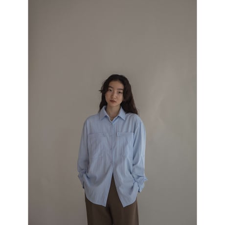 【nokcha original】sleeve accent washer shirt/2colors_nb0224