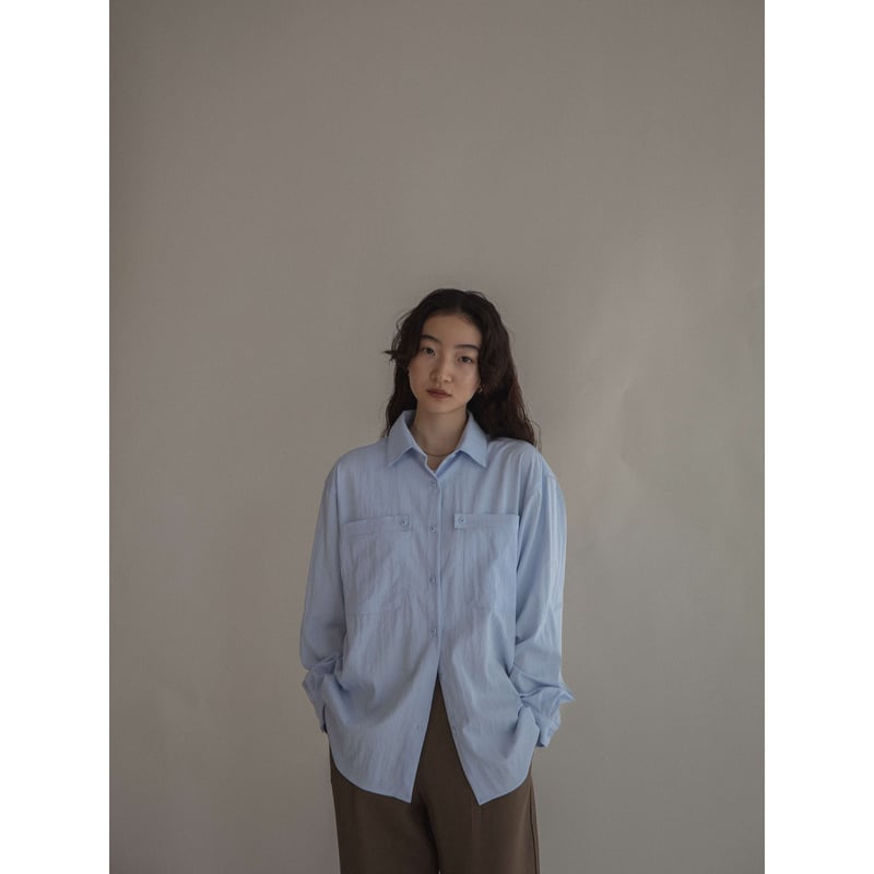 nokcha original】sleeve accent washer shirt/2co