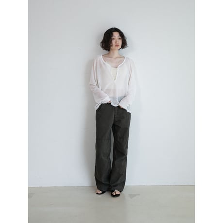《予約販売》sheer lib button fly tops/2colors_nt2600