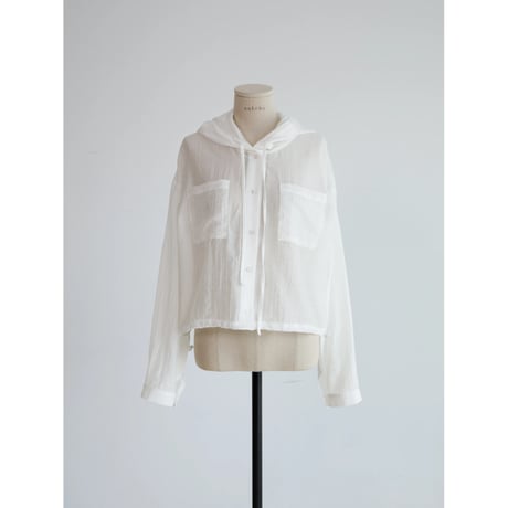 《予約販売》sheer hoodie shirt/2colors_nb0393