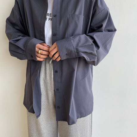 《予約販売》stripe mannish shirt/2colors_nb0127
