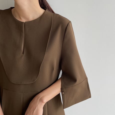 【nokcha original】rich jumpsuit/brown_np0670