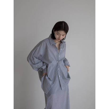 《予約販売》stripe over light shirt/2colors_nb0249