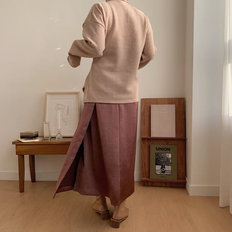 ✳︎予約販売✳︎satin wrap skirt/2colors_ns0022