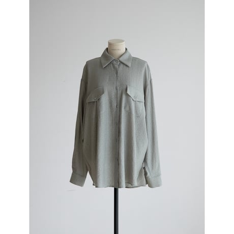 《予約販売》stripe sheer shirt/2colors_nb0368