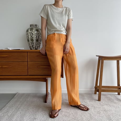 【nokcha original】quality sheer pants/light orange_np0416