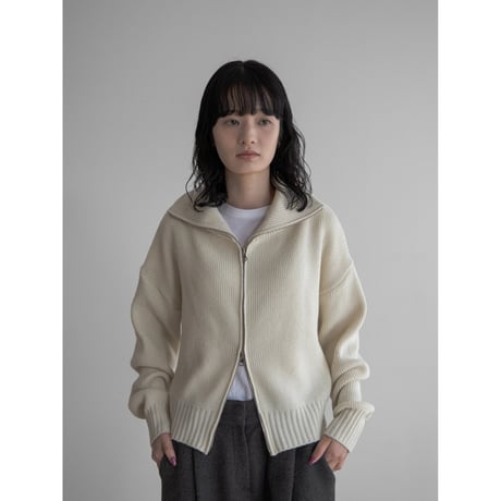 《予約販売》quality zip knit cardigan/2colors_no0398