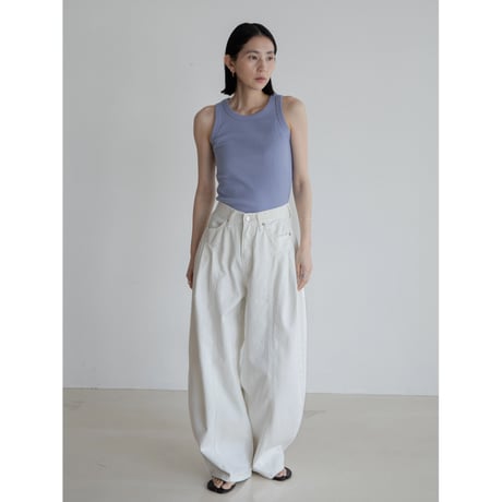 《予約販売》accent oval white pants_np1091